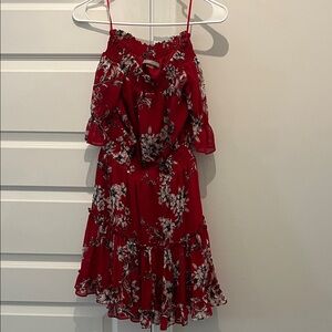 Tart Red Floral Dress